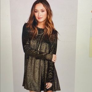 Show me your mumu black gold dress